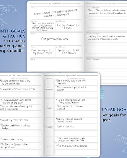Legend Planner Hourly Schedule Edition – Deluxe Weekly & Daily Organizer with Time Slots. Time Management Appointment Book Journal for Work & Personal Life, Undated, A5 Hardcover – Periwinkle Gold