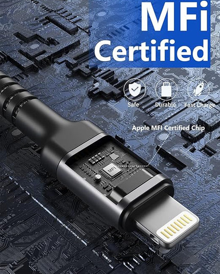 Long iPhone Fast Charger, [Apple MFi Certified] 2Pack 10FT USB C to Lightning Cable Type C iPhone Fast Charging Cord Compatible iPhone 14 13 12 11 Pro Max Xs 8 7 Plus and More