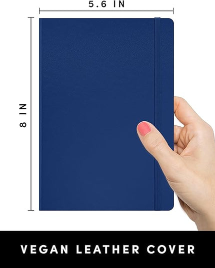 PAPERAGE Dotted Journal Notebook, (Royal Blue), 160 Pages, Medium 5.6 in x 8 in - 100 GSM Thick Paper – Hardcover Journaling Notebook for Work, School & Bullet Journaling
