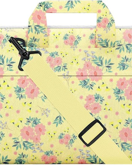 Laptop Shoulder Bag 13 13.3 14 Inch Case Compatible with MacBook Pro 14 2025-2021 M4/M3/M2/M1, Mac Air/pro 13-13.3 Inch and Most Popular 13-14 Notebooks,Spill-Resistant Briefcase,Daisy Beige