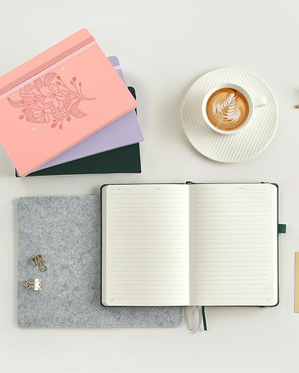 &And Per Se Lined Journal Notebook for Women&Men with Pattern, 365 Pages, 5.7'' x 8'' 100GSM Thick Paper, A5 Journals for Writing (Lavender)
