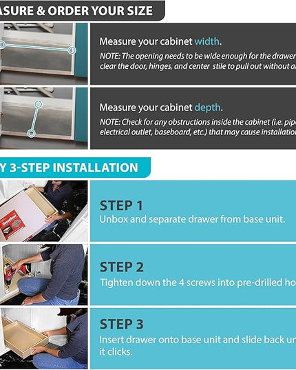 SlidingSusan Pull Out Drawer Organizer for Cabinets, Gliding Soft Close Shelves for Kitchen, Pantry, Bathroom, & Storage Organization, 9 Ply Baltic Birch, 14 Inch Wide x 21 Inch Deep