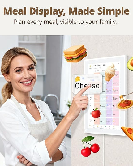 Dragon Touch 15.6" Digital Calendar Chore Chart – 1080P Full HD Interactive Touchscreen, Smart Family Planner, Hearth Display Digital Calendar Wall & Desk Mountable for Seamless Scheduling
