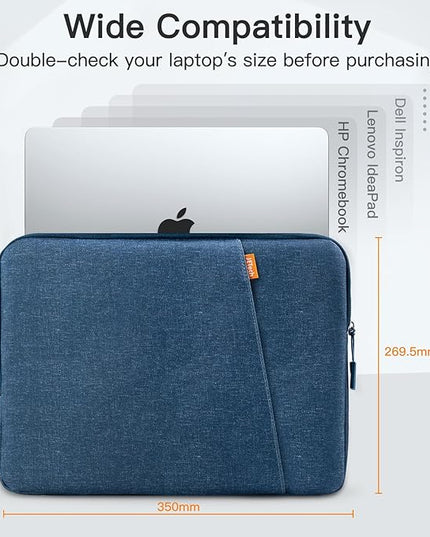 JETech Laptop Sleeve for 14-Inch MacBook Air/Pro, MacBook Pro M5/M4/M3/M2/M1 2021-2025, Waterproof Bag Case with Pocket, Compatible with 14 Inch Notebook (Navy)