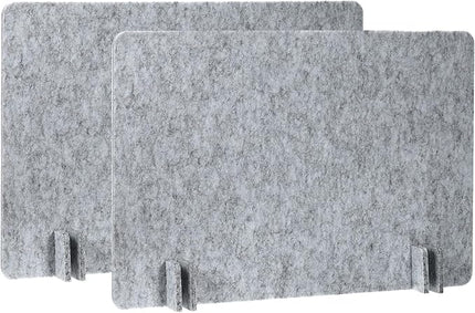 PATIKIL Desk Divider, 2 Set 24 x 16 Inch Acoustic Freestanding Desk Divider Desk Privacy Panel with 8 Pcs Support Feet for Library Office Workstation, Grey
