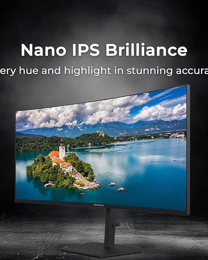 Deco Gear 40” Curved 5K2K Nano IPS Monitor | 5120×2160 UltraWide 21:9 Display, 120 Hz Refresh | 65 W USB-C PD | HDR, Adaptive Sync | Built-in Speakers