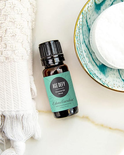 Edens Garden Age Defy Essential Oil Blend- 100% Pure Premium Grade, Undiluted, Natural, Therapeutic, Aromatherapy, The Best for Diffusing, Skin, Face, Kid Safe 10 ml (.33 fl oz)