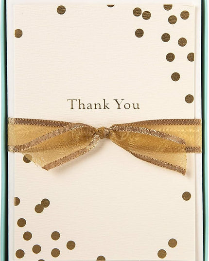 Graphique Box of Thank You Cards, Confetti - Includes 10 Cards with Matching Envelopes and Storage Box, Cute Stationery Made of Durable Heavy Cardstock, Cards Measure 3.25" x 4.75"