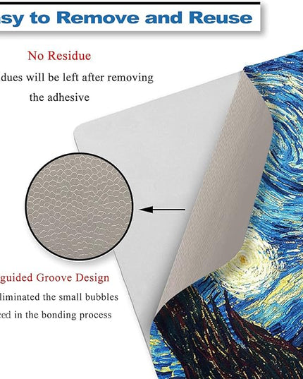 Laptop Skin Sticker Decal,12" 13" 13.3" 14" 15" 15.4" 15.6 inch Laptop Vinyl Skin Sticker Cover Art Protector Notebook PC (2 Wrist Pad Skins Included), Waterproof Removable, Van Gogh Starry Night