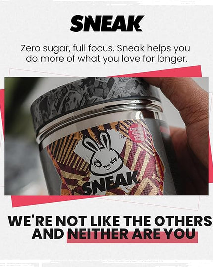 SNEAK Energy Drink Powder | Peach Iced Tea | No Sugar. No Nasties. Just Natural Caffeine, Focus-Boosting Nootropics | 40 Servings