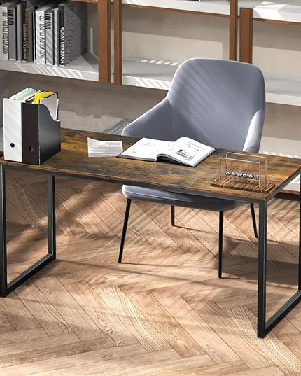 SHW Mission 48-Inch Home Office Computer Desk, Rustic Brown