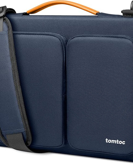 tomtoc Laptop Shoulder Bag for 2025 14 Inch MacBook Pro M5/M4/M3/M2/M1 Pro/Max 2025-2021, 13.5-14.4 Surface Laptop 7/6/Studio 2, Surface Book 3, 360 Protective Case Fit Asus VivoBook