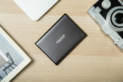 Maxone 750GB Ultra Slim Portable External Hard Drive HDD USB 3.0 Compatible with PC,Laptop, Charcoal Grey