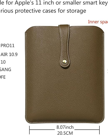 Laptop Sleeve Genuine Leather,Compatible with ipad pro 11 inch, Ipad Air 10.9 inch M2 2024,Air5/4 2022/2020 case, Compatible with ipad 10,accommodate Magic Keyboard，Galaxy Tab S9/S9 FE Bag