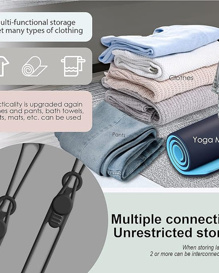 Nearockle 16Pcs Silicone Cable Straps Wire Organizer for Bundling Earphone, Phone Charger, Computer Cords, Reusable Cable Ties Cord Organizer in Home,Office,Kitchen,School(Black)