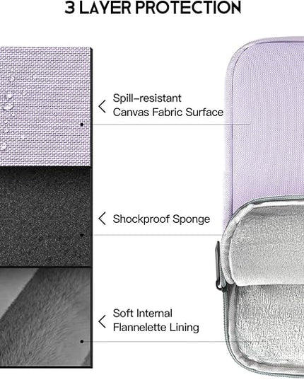 CaseBuy MacBook Air 15 inch Sleeve Water-Resistant Protective Case for 2025 2024 MacBook Air 15 M2 M3 M4 Chip A2941 A3241 Laptop Carrying Case Cover Slim Traveling Accessories Bag -Purple