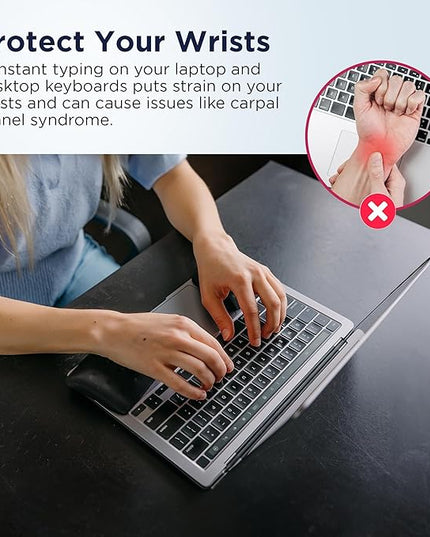 WavePads by PostureUp – Original Two Pack Adjustable Wrist Rests for Laptop and Keyboard Ergonomic Memory Foam Laptop Wrist Pads for Wrist Pain & Carpal Tunnel, Wrist Support Pads (RoyalBlue)
