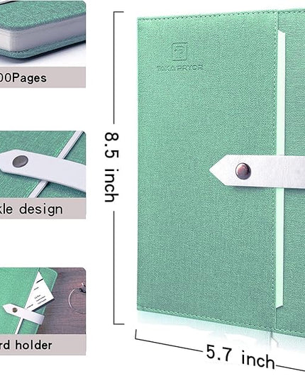 2-Pack Lined Journal Notebook Bulk, Use for Work，Writing Diary，Office，Travel or Business, Personal Professional Notebooks,Medium 5.7 x 8.3 inches, 120 GSM Thick Paper(Ruled Green)
