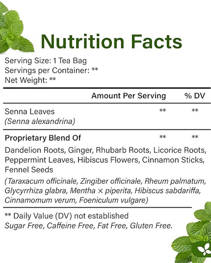 FreshDrinkUS, Premium 135 Tea Bags Men Super Tea – Herbal Blend with Senna, Dandelion Root, Ginger, Peppermint & More – 100% Natural, Sugar-Free. Caffeine-Free. Gluten-Free. Vegan