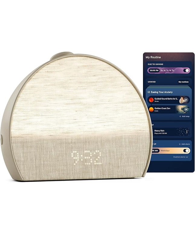 Hatch Restore 3 Sunrise Alarm Clock, Sound Machine, Smart Light (Greige) - White Noise, Screen-Free Sleep Routine