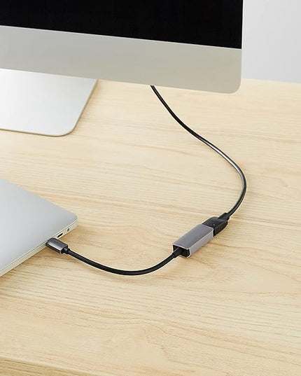 Amazon Basics USB-C 3.1 Male to HDMI Female Adapter for Phone and Tablet, 4K@60Hz, Portable, Plug and Play, Gray, 1.69 x 1.45 x 0.43 inches