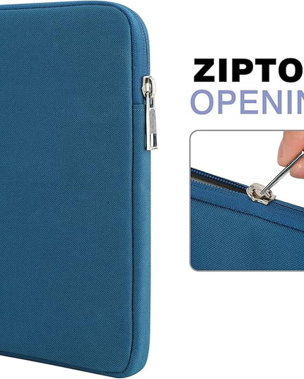 MoKo 9-11 Inch Tablet Sleeve Bag Carrying Case Fits New 11 inch iPad Air M3, iPad A16 2025, iPad Pro 11 M4/Air M2, iPad Air 5/4/3th, iPad 10/9/8/7th, Peacock Blue