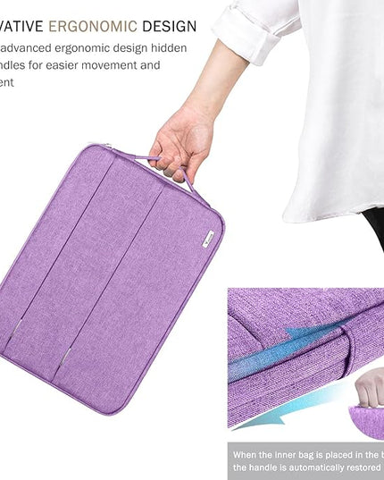 Voova 14 15 Inch Laptop Sleeve Case, Waterproof Computer Bag Cover Compatible with MacBook Air 15 M2/M3/M4 2022-2025, MacBook Pro 15, Hp chromebook 14, 14-15” Dell Lenovo Acer Asus, Lavender