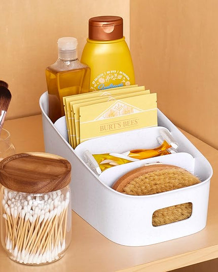 YouCopia ShelfBin Packet Organizer, 4-Tier Stairstep Raised Divided Bin, BPA-Free Storage Caddy for Kitchen Pantry and Cabinet Organization, Tea Bags, Medicine, and More