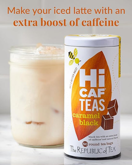 The Republic of Tea — HiCAF Caramel Black Tea, 50 Tea Bags, High in Caffeine
