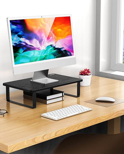 BESIGN MS01 Monitor Stand Riser, Height Adjustable Laptop Stand, Computer Monitor Stand for Monitor, Computer,Laptop,Printer (Black)