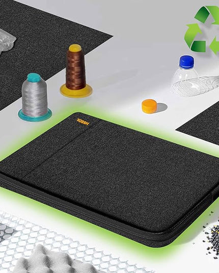 Slim Laptop Case 13.3 14 inch Sleeve, Rainproof & Shockproof Carrying Case for Notebooks Compatible with MacBook Pro 14" and All Models 13.3" MacBook Air/Pro, Most Popular 13"-14" PC,Black