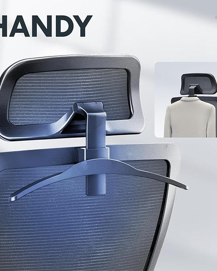 FLEXISPOT Classic Ergonomic Office Chair with High Back Swivel Computer Chair Executive Office Desk Chairs, with Lumbar Support/2D Headrest/Lockable Tilt Function, Foam Seat Cushion, Gray