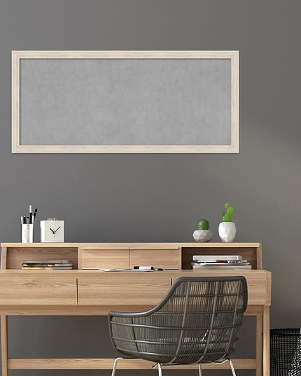 Amanti Art White Framed Magnetic Board 23x51 Oversize Vision Board for use with Magnets, 100% Metal Sheet to Display Items as Office Decor or for Home Organization in mudroom, Kitchen or Kids Room