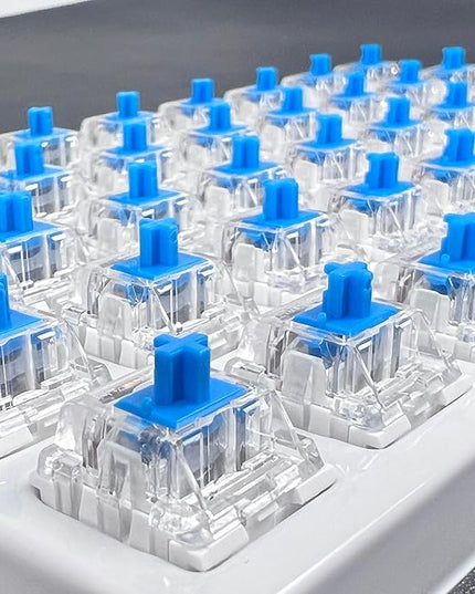 Mechanical Gaming Keyboard Blue Switches,3 Pin 50gf RGB SMT Clicky Switch,Dustproof and Waterproof Switch(Blue,72PCS)