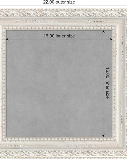 Amanti Art White Framed Magnetic Board 22x22 Small Vision Board for use with Magnets, 100% Metal Sheet to Display Items as Office Decor or for Home Organization in mudroom, Kitchen or Kids Room