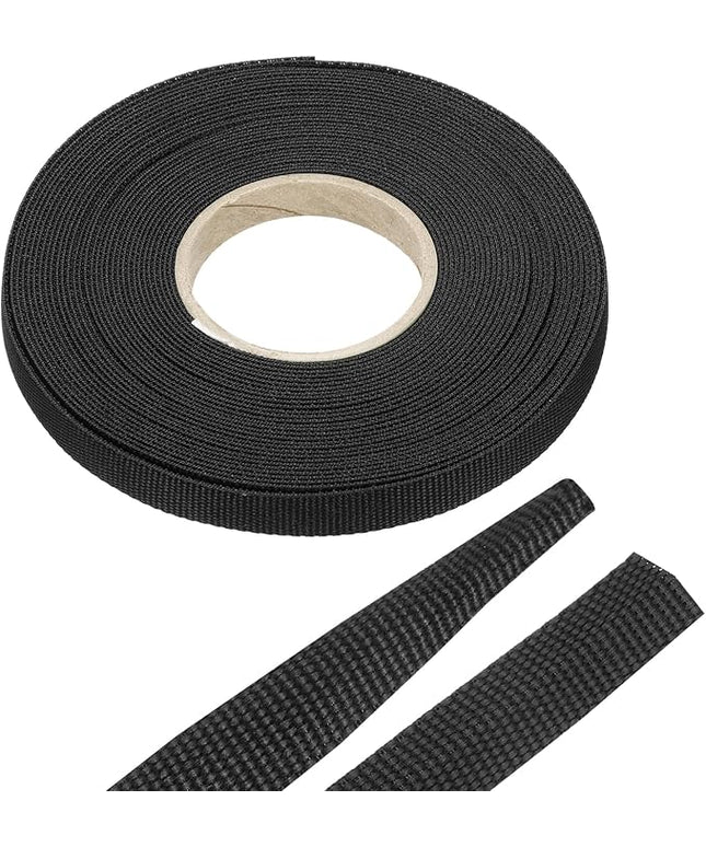 MECCANIXITY Braided Cable Sleeves Heat Shrinkable Fabric Sleeving, 5/16" 40ft Black 2:1 Ratio Heat Shrinkable Cord Protector for Harness Cable, Network Cable Protection, Cable Management