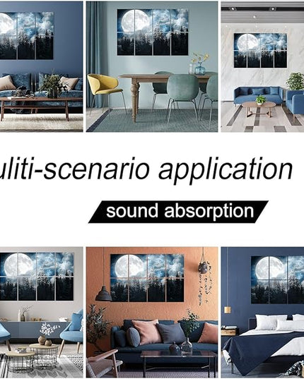 YPY Acoustic Panels Sound Absorbing: 8 Pack Soundproof Wall Panels, Sound Proofing Panels Noise Reducing for Walls Recording Studio Acoustical Treatments 48x32 Inches