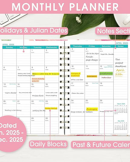 Ymumuda 2026 Planner, Daily Weekly Monthly Planner, 2026 Calendar Planner (Jan 2026 - Dec 2026), 8.4" x 6.3", Teacher School Student Work Agenda with Tabs, Ideal for School Office Supplies