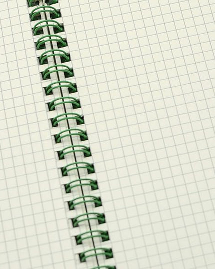 Yansanido Spiral Notebook, 4 Pcs A5 Thick Plastic Hardcover Graph Paper 4 Color 80 Sheets -160 Pages Journals for Study and Notes (Grid-4pcs Wine Red,Brown,Green,ivory, A5)