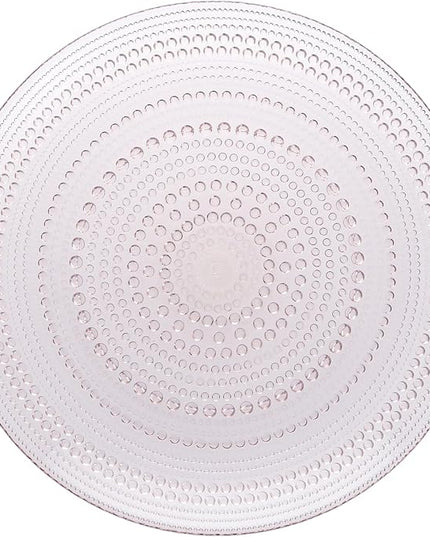 Fortessa Jupiter Glass, 13" Charger/Platter Plate (Set of 4), Pink