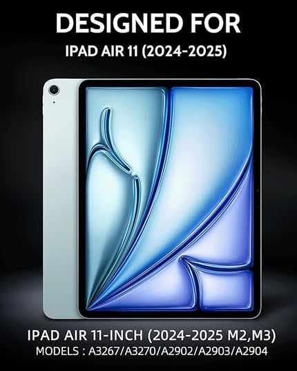 Peslv 360° Privacy Screen for iPad Air 11 Inch 2024/2025 (M2/M3, 6th/7th Gen), Anti Glare Blue Light Spy Filter Private Cover, High Sensitive Bubble-Free Easy Install Black Security Protector