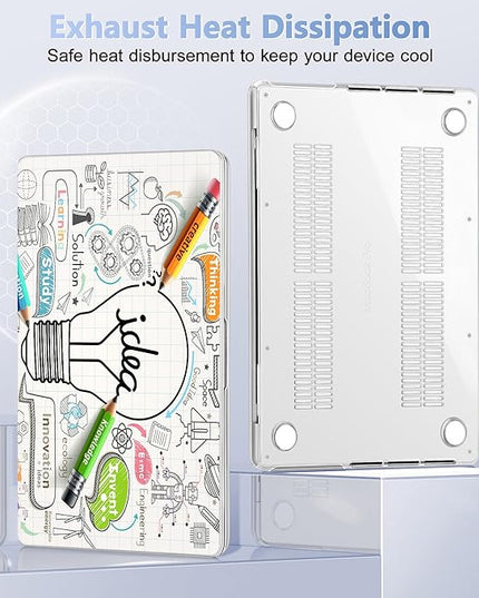 May Chen Case for MacBook Pro 14 inch, Models A2442 A2779 A2918 A2992 A3401 A3185 A3112 A3434, M1 M2 M3 M4 M5 Chip (2021-2025 Release), Plastic Hard Shell Case with Keyboard Cover, Creative lamp