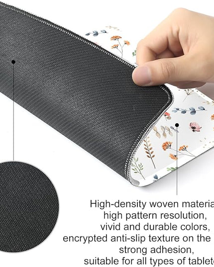 Flower Square Mouse Pad,Non-Slip Rubber Base Mouse Pad,Home Office Decoration Desktop Accessory,Laptop Mouse Pad for Office Laptops,9.4x7.8x0.12inch 8