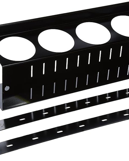 Wall Control Pegboard Spray Can Holder Bracket and Aerosol Can Organizer Pegboard and Slotted Tool Board - Black (Pack of 6)