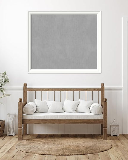 Amanti Art White Framed Magnetic Board 45x53 Oversize Vision Board for use with Magnets, 100% Metal Sheet to Display Items as Office Decor or for Home Organization in mudroom, Kitchen or Kids Room