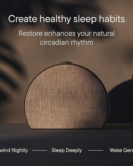 Hatch Restore 3 Sunrise Alarm Clock, Sound Machine, Smart Light (Cocoa) - White Noise, Screen-Free Sleep Routine