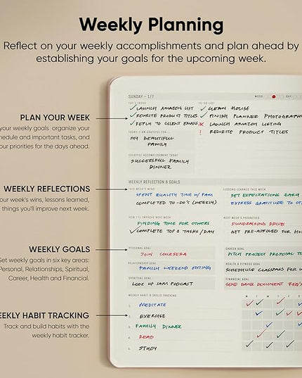 Dated, 2026 Planner, 8.5" x 11" - The #1 Productivity Planner to Achieve Your 2026 Goals - Planner 2026-2027 by PRODUCTIVITY STORE (A4, PINK)