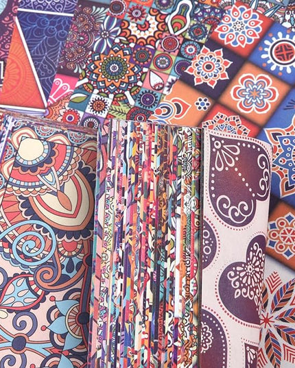 Origami 6x6 Paper Kit 150 Sheets 150 Vivid Colors Double Sided Same Printed Traditional Patterns Square for Arts Crafts Projects Japan Traditional Chiyo.Bohemian