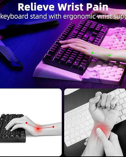 Ospelelf Keyboard Wrist Rest, Comfortable Ergonomic Keyboard Stand Riser Holder for Office Home