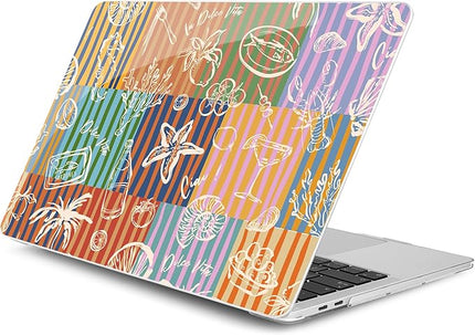 DONGKE Compatible with MacBook Pro 13 inch Case 2024 2023-2020 Release A2338 M2/M1 A2251 A2289 with Retina Display & Touch ID, Plastic Hard Shell & Keyboard Cover & Screen Film - Italy Mood